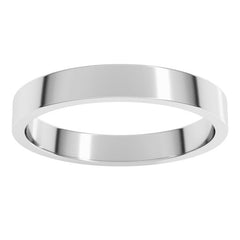 14K White Gold 3 mm Flat Band Size 4.5