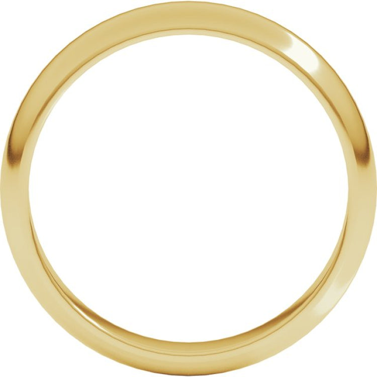 14K Yellow Gold 4 mm Half Round Band Size 5.5