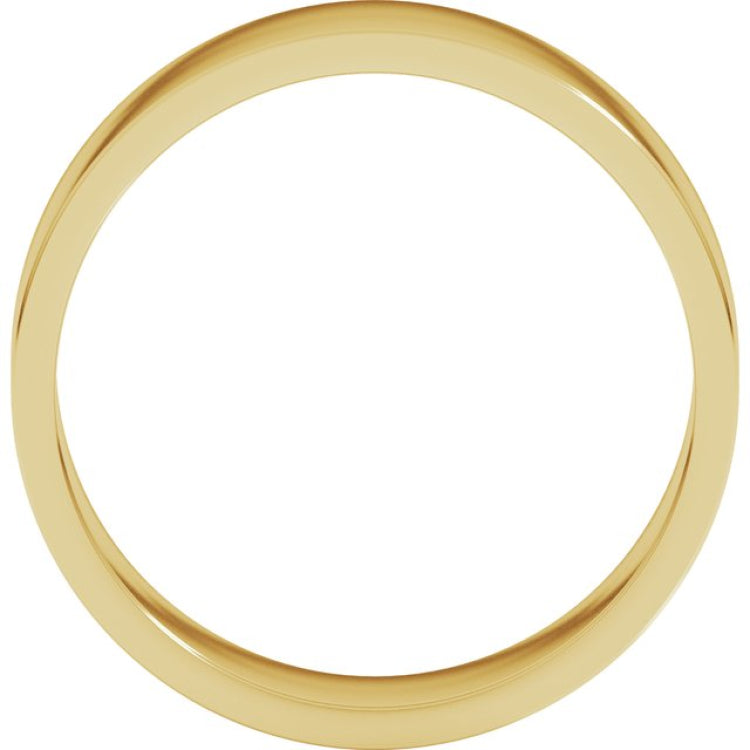 18K Yellow Gold 6 mm Flat Band Size 10