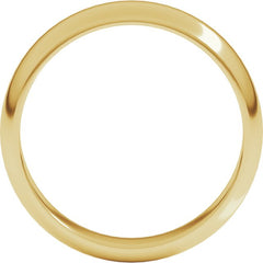 10K Yellow Gold 5 mm Half Round Band Size 10