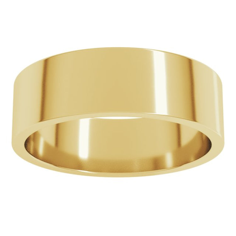 10K Yellow Gold 6 mm Flat Band Size 6.5