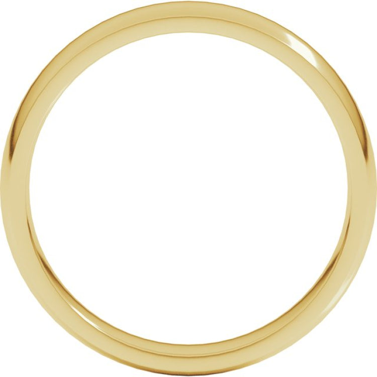 10K Yellow Gold 4 mm Lightweight Comfort-Fit Half Round Band Size 11