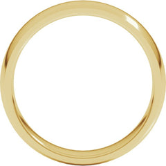 10K Yellow Gold 5 mm Lightweight Comfort-Fit Half Round Band Size 13