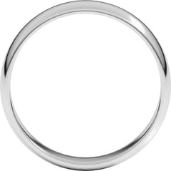 14K White Gold 5 mm Lightweight Half Round Band Size 8.5