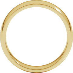 18K Yellow Gold 6 mm Lightweight Comfort-Fit Half Round Band Size 10