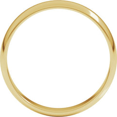 18K Yellow Gold 4 mm Lightweight Half Round Band Size 9