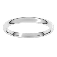 Sterling Silver 2 mm Lightweight Comfort-Fit Half Round Band Size 5