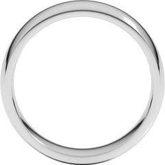 Sterling Silver 7 mm Lightweight Comfort-Fit Half Round Band Size 10