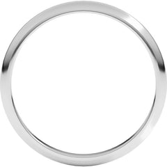 14K White Gold 2 mm Half Round Band Size 12