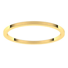 10K Yellow Gold 1 mm Flat Band Size 7