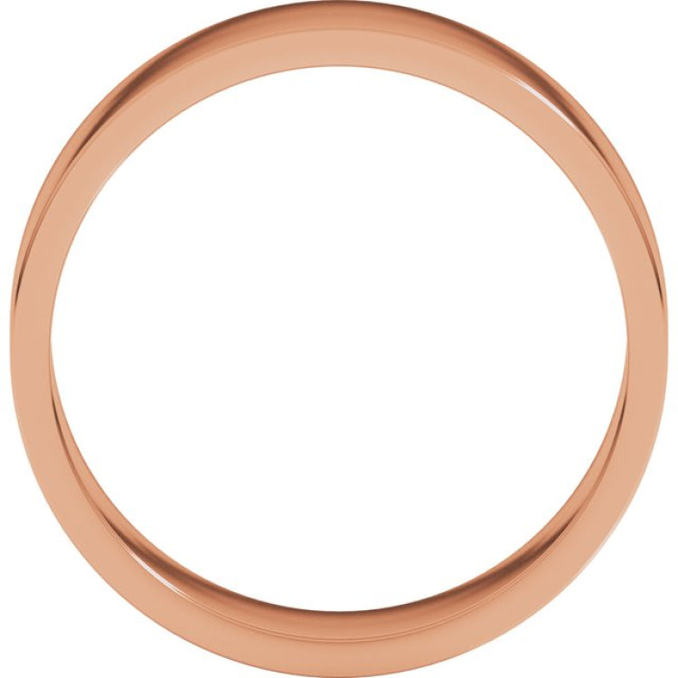 10K Rose Gold 6 mm Flat Band Size 9.5