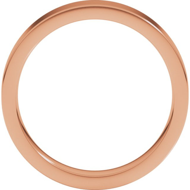 14K Rose Gold 4 mm Comfort-Fit Flat Band Size 11.5