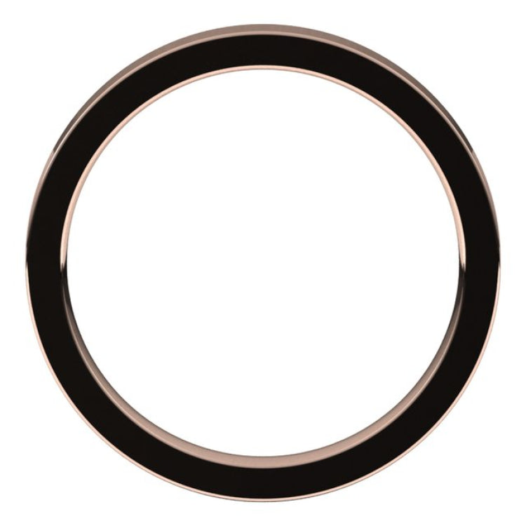 18K Rose Gold 2.5 mm Comfort-Fit Flat Band Size 7