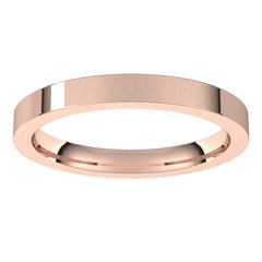 14K Rose Gold 2.5 mm Comfort-Fit Flat Band Size 8.5