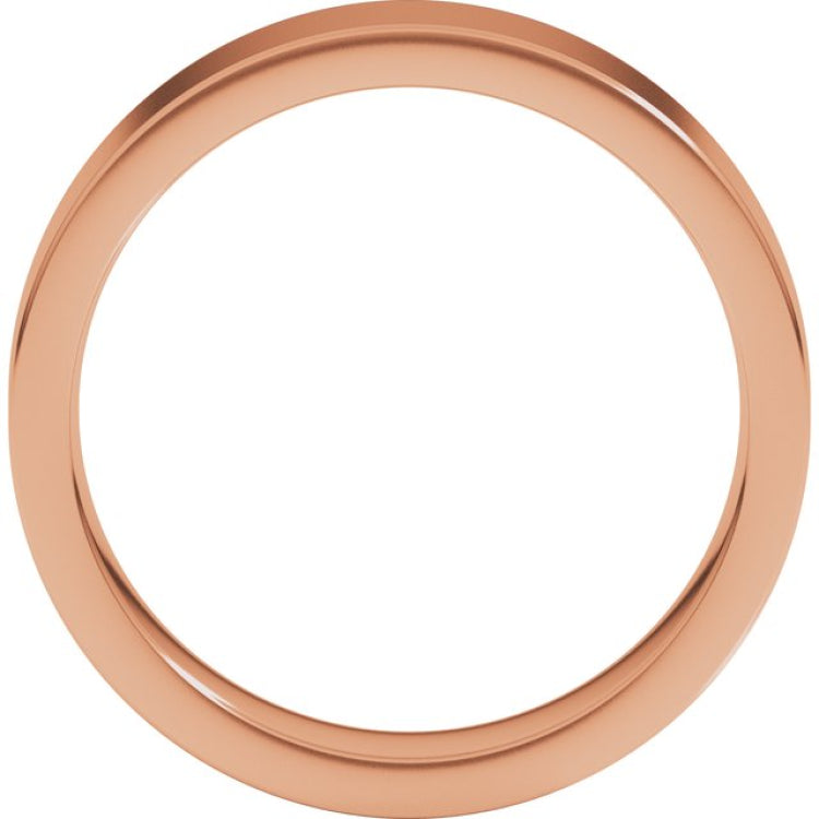 14K Rose Gold 5 mm Comfort-Fit Flat Band Size 8.5