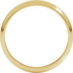 14K Yellow Gold 3 mm Half Round Band Size 3
