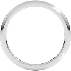 14K White Gold 1.5 mm Comfort-Fit Half Round Band Size 10