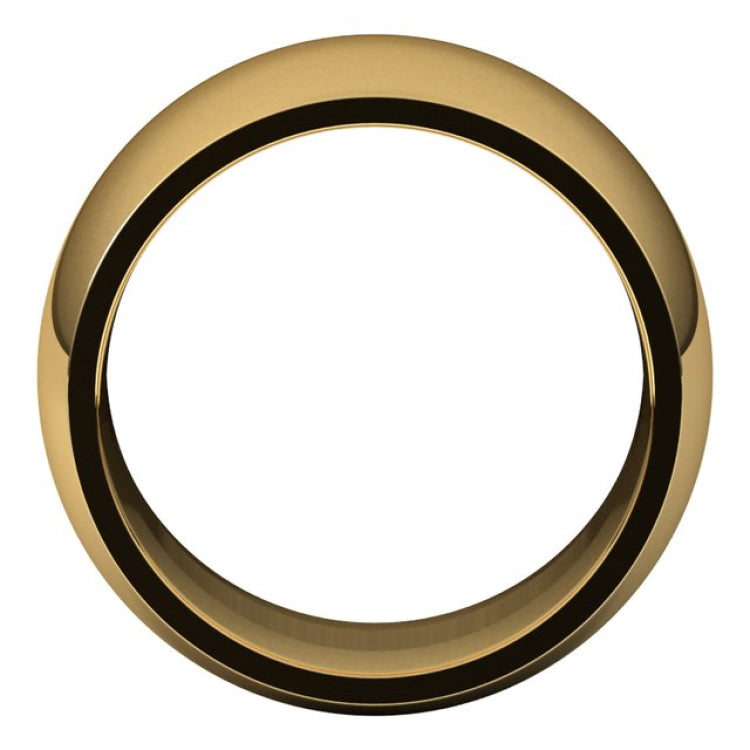 14K Yellow Gold 12 mm Comfort-Fit Half Round Band Size 11