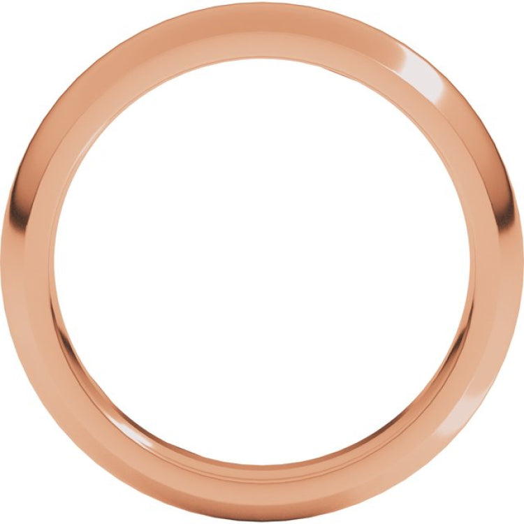 10K Rose Gold 4 mm Comfort-Fit Half Round Band Size 4