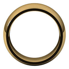10K Yellow Gold 10 mm Comfort-Fit Half Round Band Size 7.5