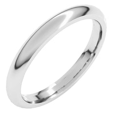 Sterling Silver 2.5 mm Comfort-Fit Half Round Band Size 8
