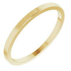 14K Yellow Gold 1.5 mm Flat Band Size 3.5