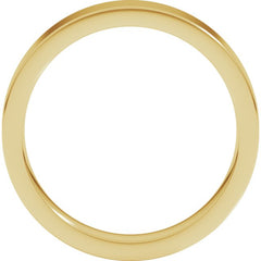 10K Yellow Gold 4 mm Comfort-Fit Flat Band Size 7.5