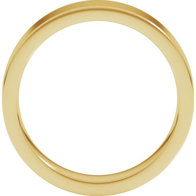 10K Yellow Gold 5 mm Comfort-Fit Flat Band Size 13