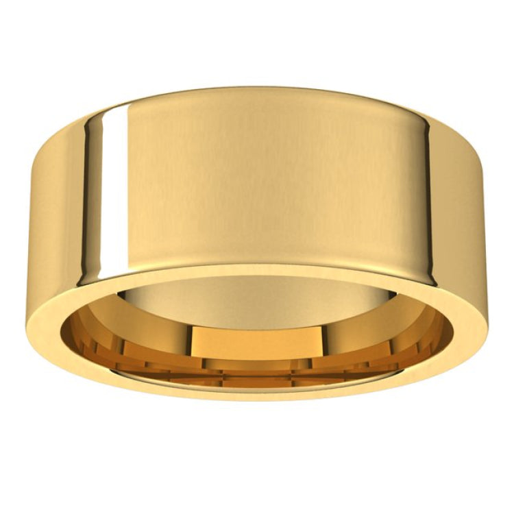 14K Yellow Gold 8 mm Comfort-Fit Flat Band Size 9