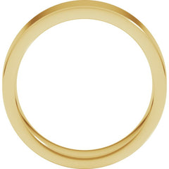 14K Yellow Gold 6 mm Comfort-Fit Flat Band Size 8