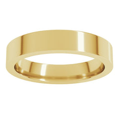 14K Yellow Gold 4 mm Comfort-Fit Flat Band Size 12