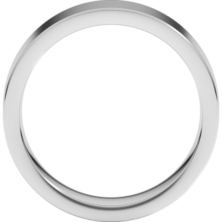 14K White Gold 6 mm Comfort-Fit Flat Band Size 7