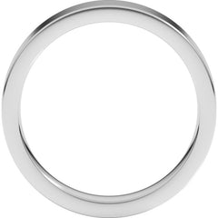 14K White Gold 4 mm Comfort-Fit Flat Band Size 11