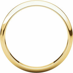 14K Yellow Gold 3.5 mm Half Round Band Size 6