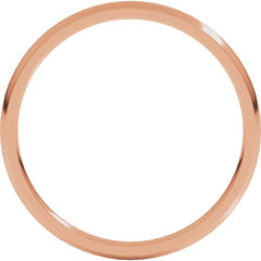 14K Rose Gold 1.5 mm Lightweight Comfort-Fit Half Round Band Size 4