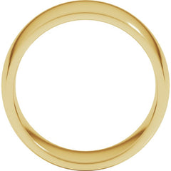 10K Yellow Gold 10 mm Lightweight Comfort-Fit Half Round Band Size 6.5
