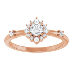 14K Rose Gold 3/8 CTW Natural Diamond Ring