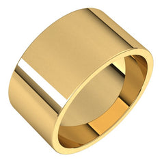 14K Yellow Gold 10 mm Flat Band Size 6