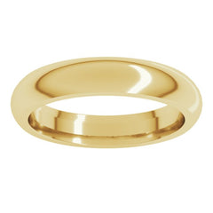 14K Yellow Gold 4 mm Comfort-Fit Half Round Band Size 7