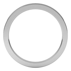 14K White Gold 1.5 mm Comfort-Fit Flat Band Size 4.5