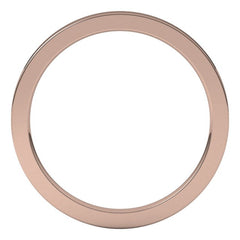 14K Rose Gold 1.5 mm Comfort-Fit Flat Band Size 6.5