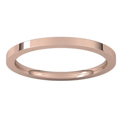 14K Rose Gold 1.5 mm Comfort-Fit Flat Band Size 6.5