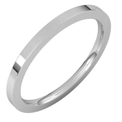 18K White Gold 1.5 mm Comfort-Fit Flat Band Size 7