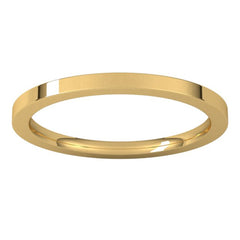 14K Yellow Gold 1.5 mm Comfort-Fit Flat Band Size 8