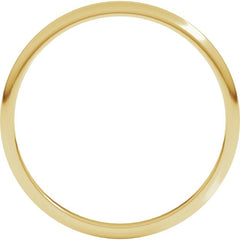 10K Yellow Gold 1.5 mm Lightweight Half Round Band Size 4.5