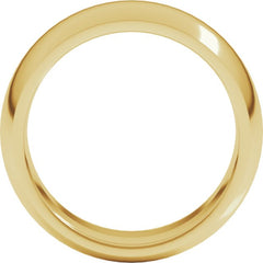 14K Yellow Gold 8 mm Comfort-Fit Half Round Band Size 6
