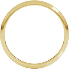 14K Yellow Gold 2 mm Half Round Band Size 5