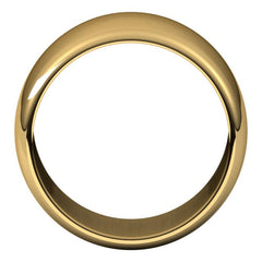 14K Yellow Gold 12 mm Half Round Band Size 9