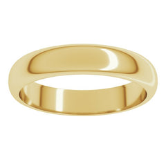 10K Yellow Gold 4 mm Half Round Band Size 7
