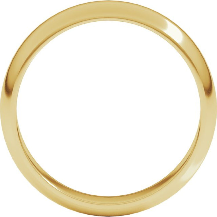 10K Yellow Gold 5 mm Half Round Band Size 9